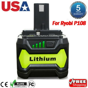 2X Für Ryobi Akku 18V 6Ah 9AH Lithium ONE P108 Batterie RB18L50 P108 Ladegerät